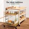 Best Choice Products 2-Tier Rolling Bar Cart Indoor/Outdoor w/ Storage Shelves, Wine Rack, Lockable Wheels